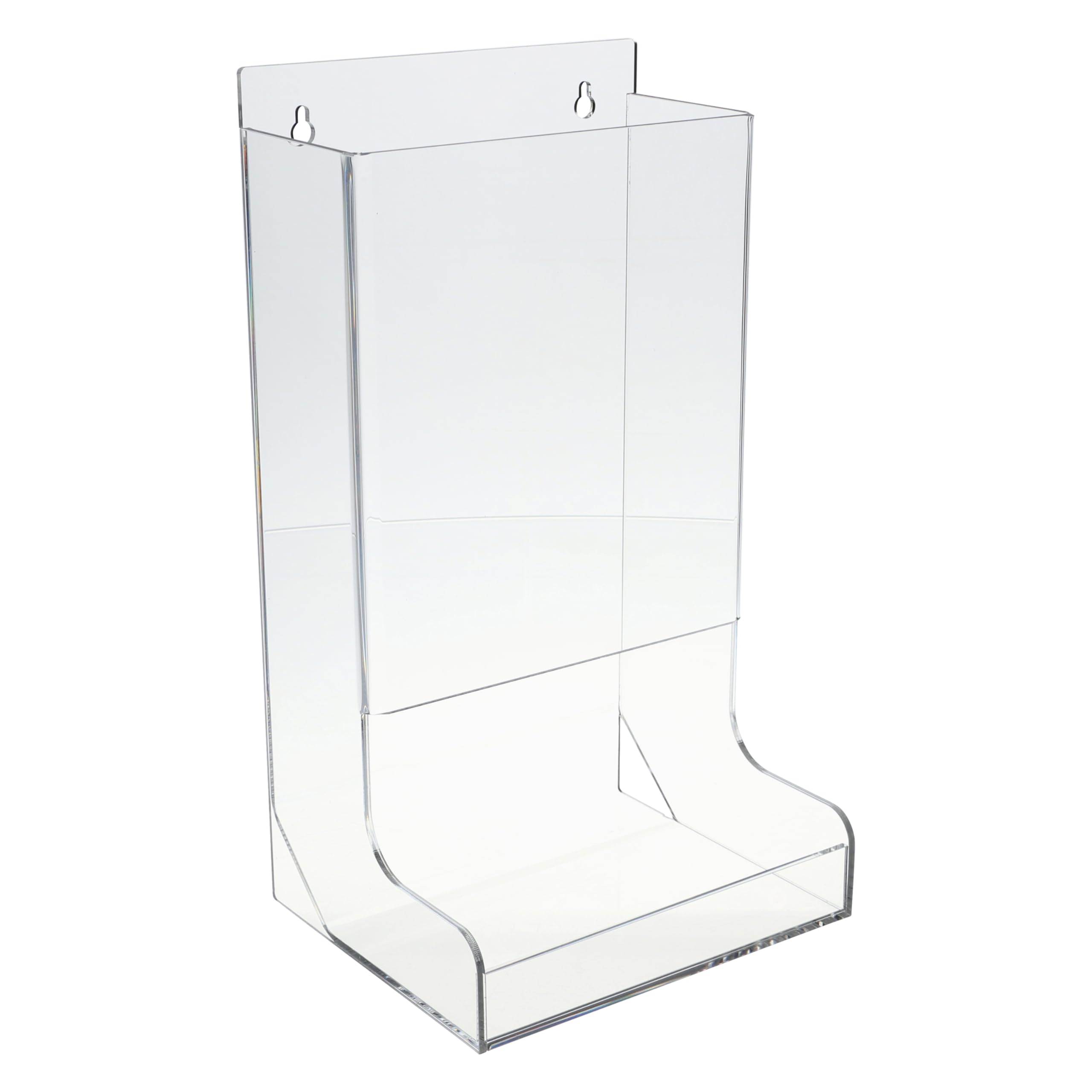 AHS Acrylic Glove Dispenser – Heavy-Duty Clear Holder for Gloves, Masks, Glasses, Shoe Covers, Hair Nets, Trash Bags & More | Freestanding Mount | 8.5"L x 7.2"W x 15.4"H | Pack of 1 - Image 4