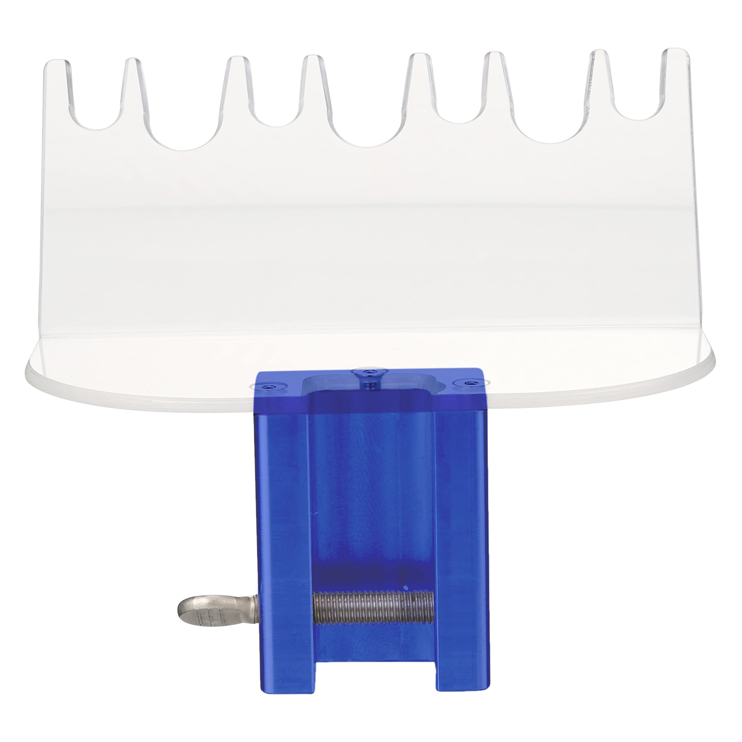 AHS American Hospital Supply Medicine Vial Holder Blue Base Transparent Hands Free Medication Vial Stand with 7 Slots Optional Safety Lid | Medical Supplies & Equipment - Image 3