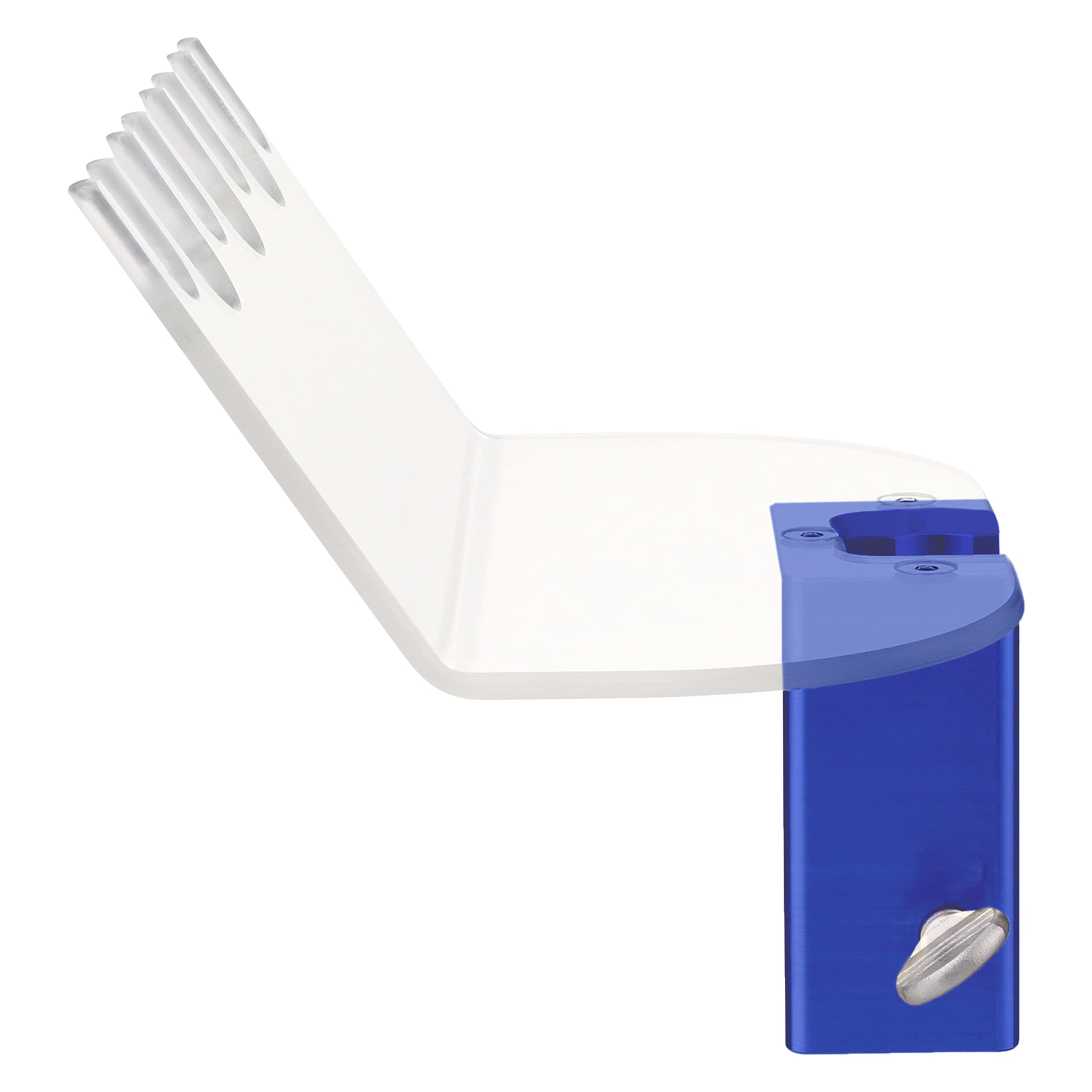 AHS American Hospital Supply Medicine Vial Holder Blue Base Transparent Hands Free Medication Vial Stand with 7 Slots Optional Safety Lid | Medical Supplies & Equipment - Image 4