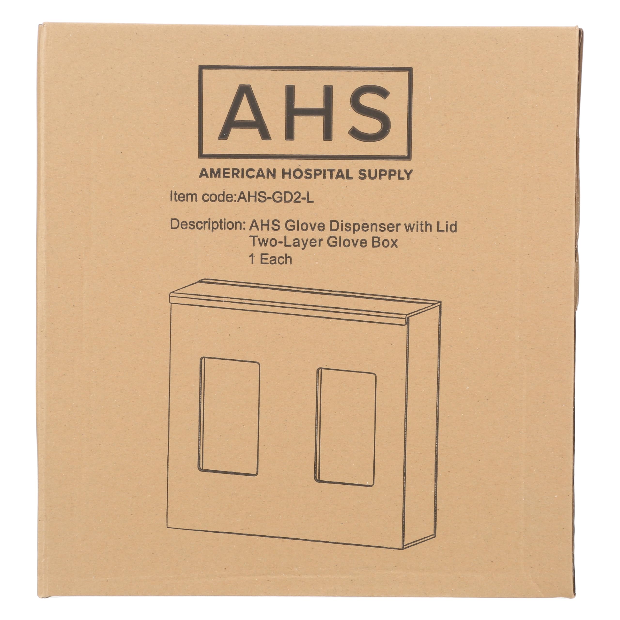 AMERICAN HOSPITAL SUPPLY Double Glove Dispenser with Lid [Pack of 1] – Clear Acrylic Wall Mount Holder with Screws for Gloves, Face Masks, Hairnets | Industrial & Scientific | 11.6 x 11.1 x 4.3 in - Image 5