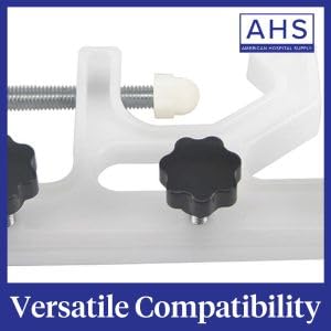 American Hospital Supply IV Pole Clamp | 3 Prong for IV Pole Attachment transducer Holder Connector Tighten The clamp - 3 Prong (7 in) - Image 4