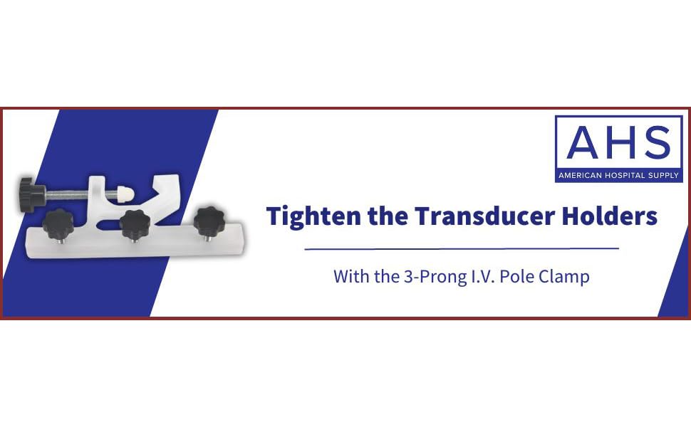 American Hospital Supply IV Pole Clamp | 3 Prong for IV Pole Attachment transducer Holder Connector Tighten The clamp - 3 Prong (7 in) - Image 7