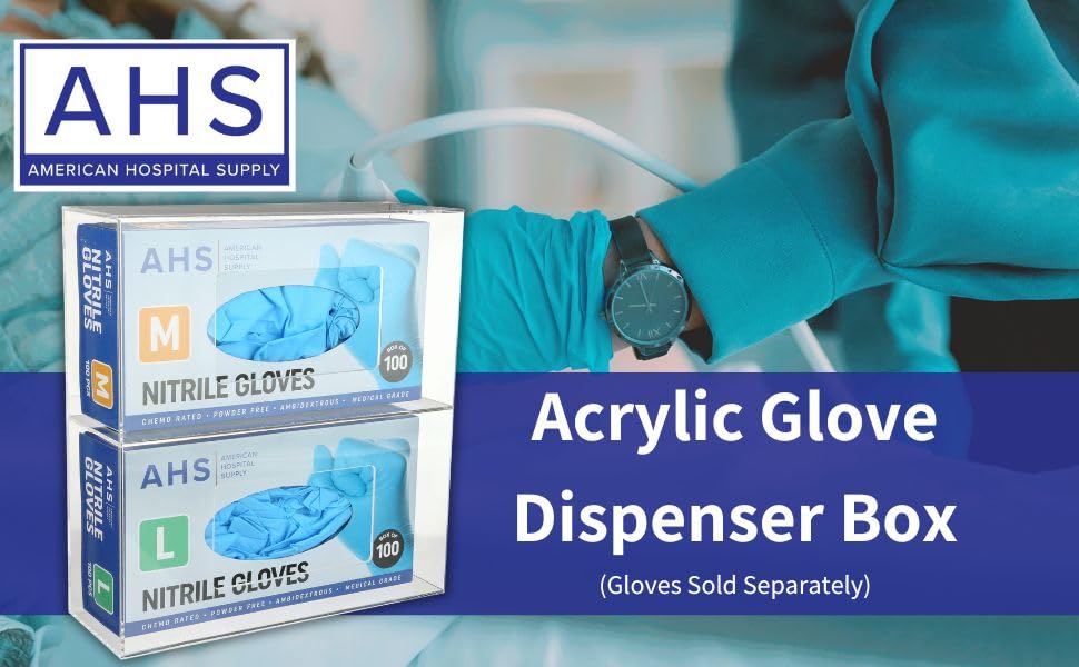 AMERICAN HOSPITAL SUPPLY Wall-Mount Glove Dispenser | Clear Acrylic Glove Box Holder with Individual Compartments | Single-Layer | 9.95 x 5.25 x 3.3 in | Gloves Sold Separately - Image 6