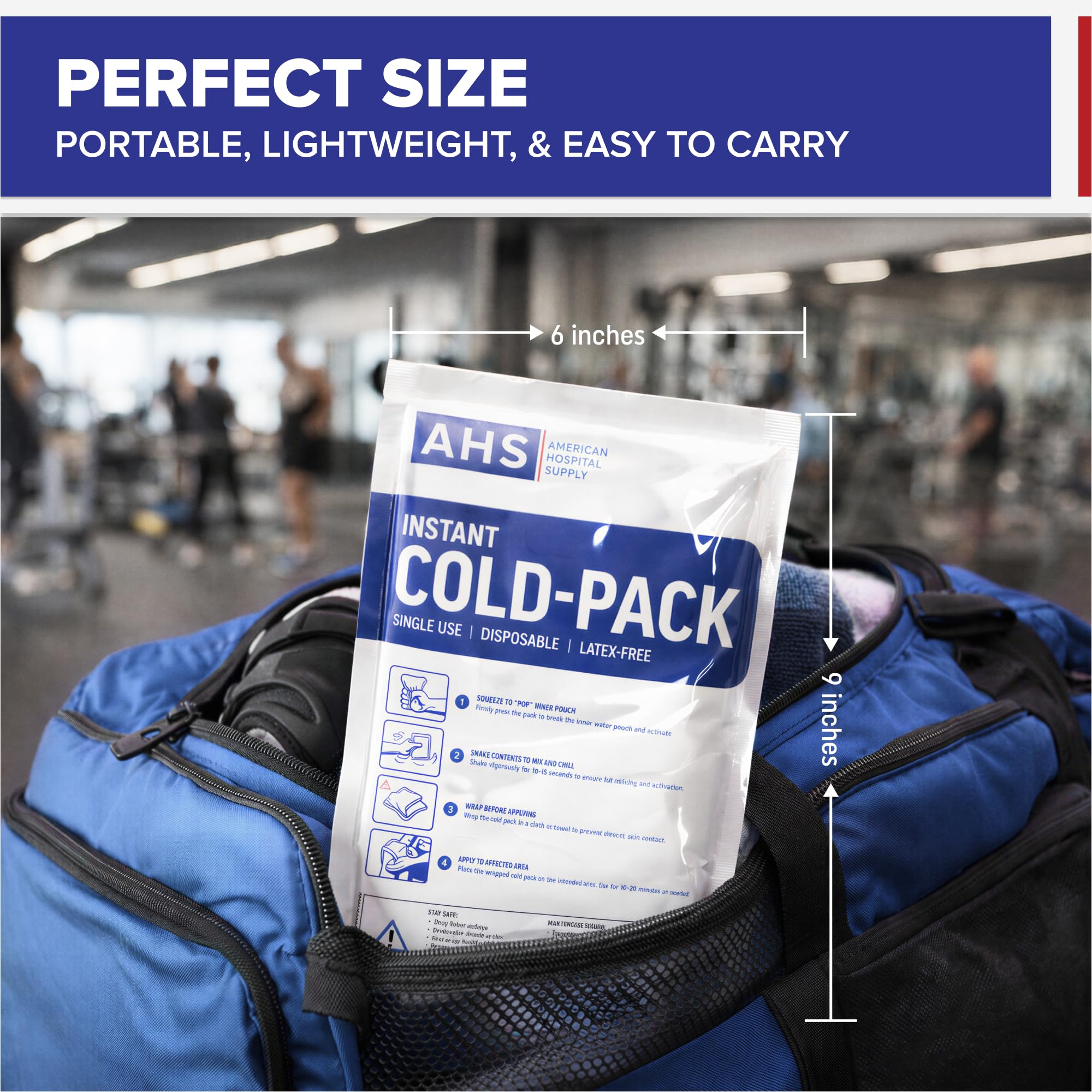 Disposable Instant Cold Packs – Break to Activate Ice Packs for Injuries, Pain Relief & Swelling, No Freezer Needed, First Aid & Sports Use, 1 Each - American Hospital Supply - Image 6