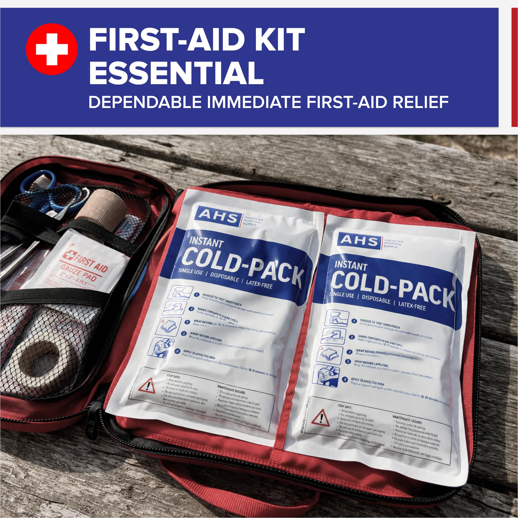 Disposable Instant Cold Packs – Break to Activate Ice Packs for Injuries, Pain Relief & Swelling, No Freezer Needed, First Aid & Sports Use, 1 Each - American Hospital Supply - Image 7