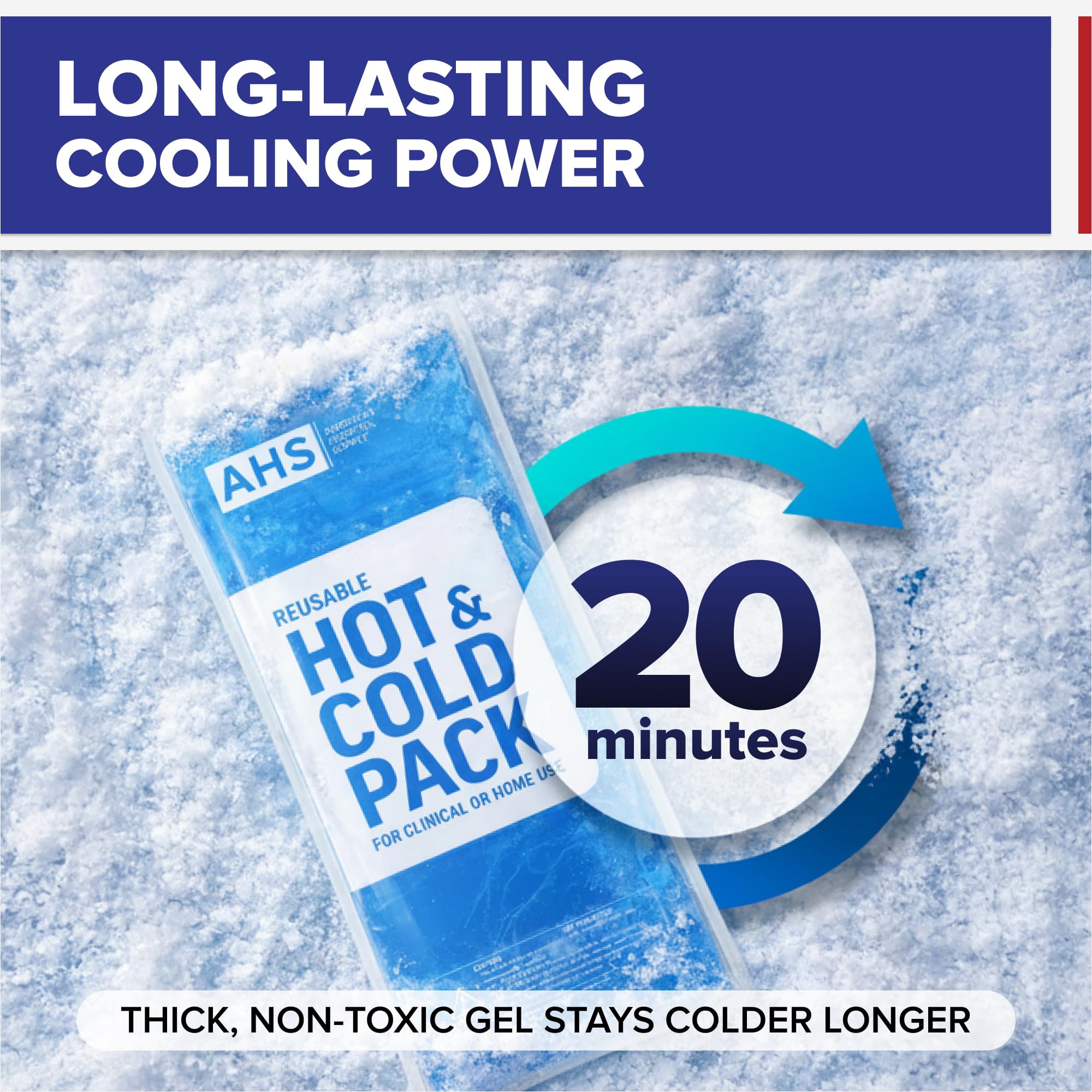 Reusable Ice Pack for Injuries, Hot & Cold Flexible Gel Pack for Knee, Shoulder & Back Pain Relief, Microwave & Freezer Safe, 2 Packs – American Hospital Supply - Image 4