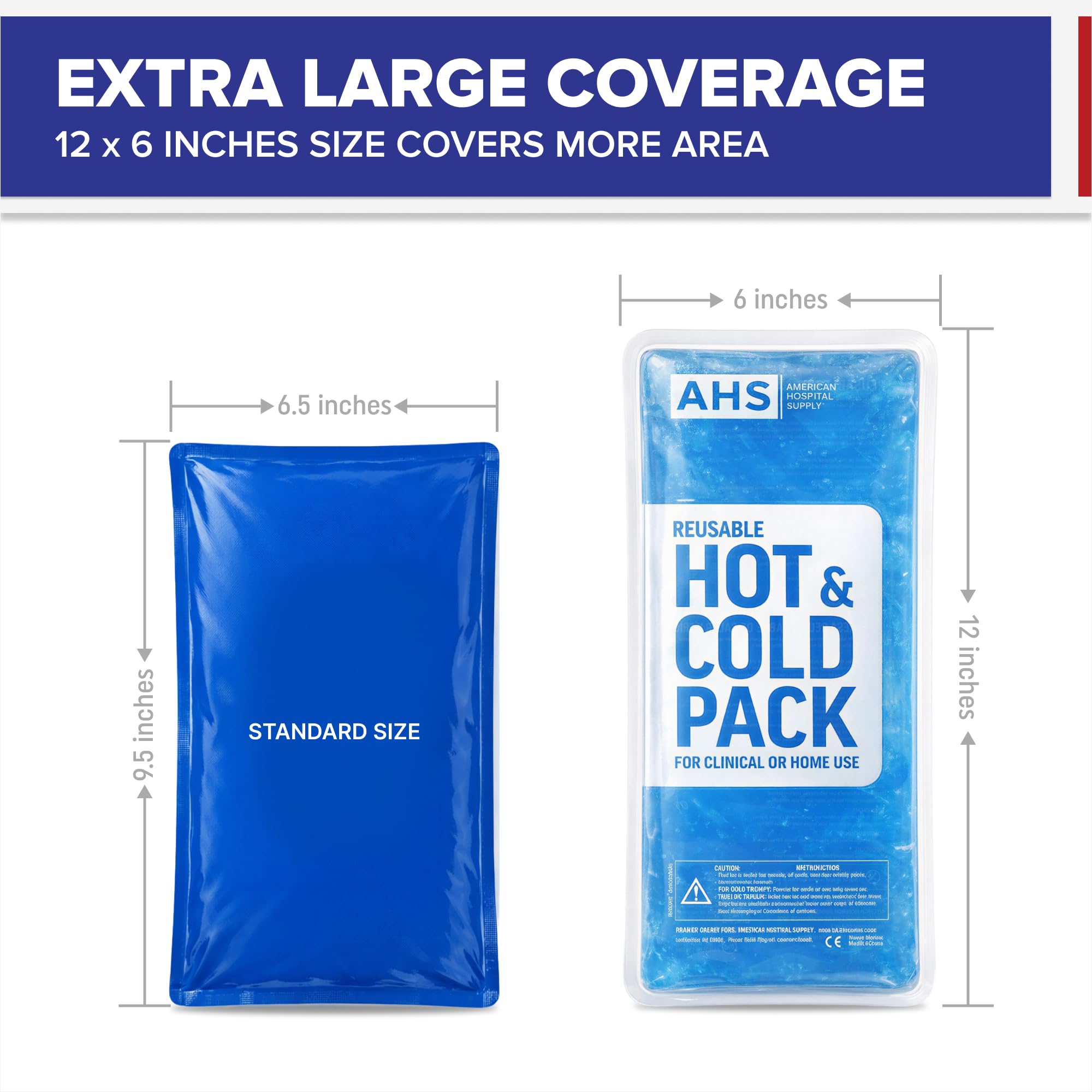 Reusable Ice Pack for Injuries, Hot & Cold Flexible Gel Pack for Knee, Shoulder & Back Pain Relief, Microwave & Freezer Safe, 2 Packs – American Hospital Supply - Image 5