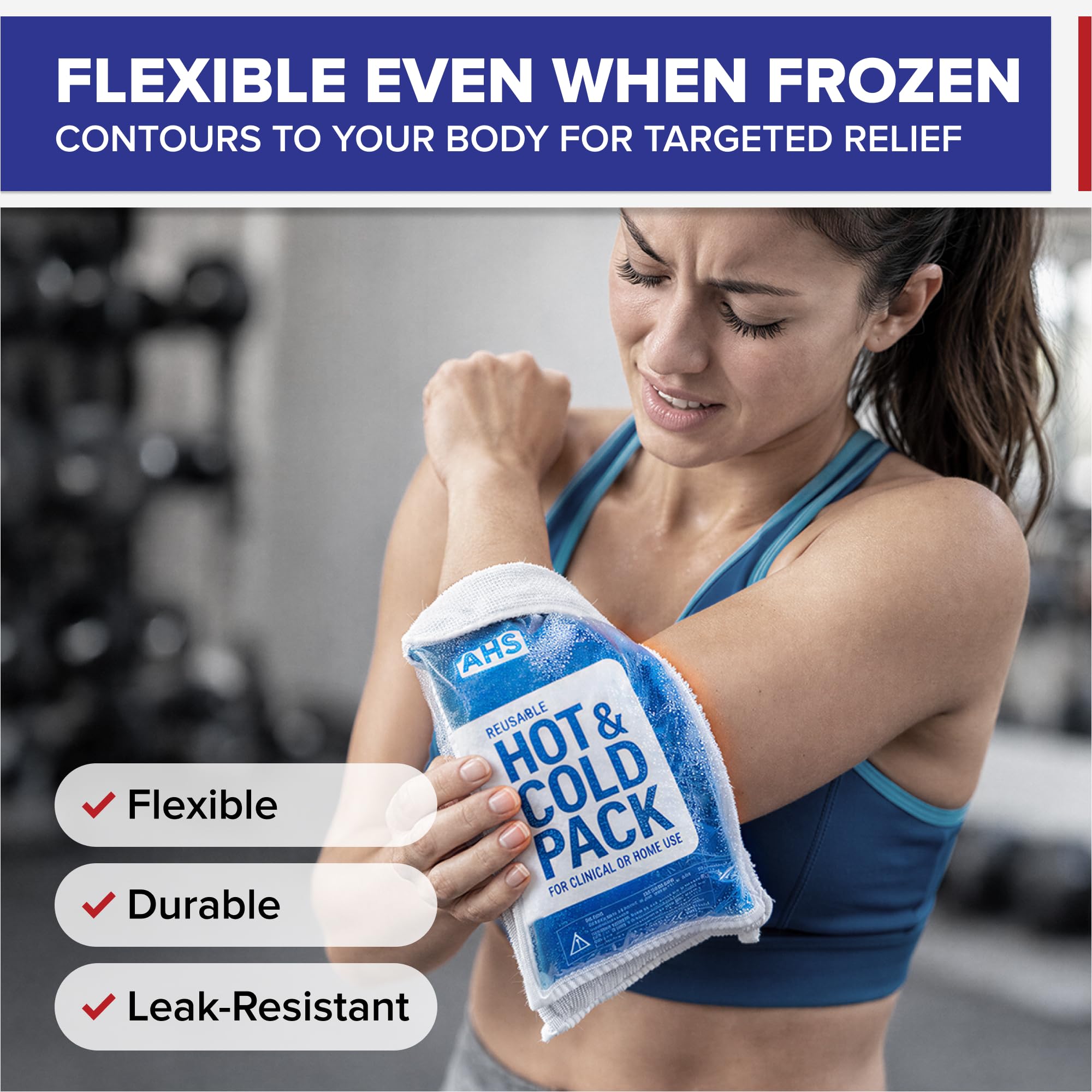 Reusable Ice Pack for Injuries, Hot & Cold Flexible Gel Pack for Knee, Shoulder & Back Pain Relief, Microwave & Freezer Safe, 2 Packs – American Hospital Supply - Image 6