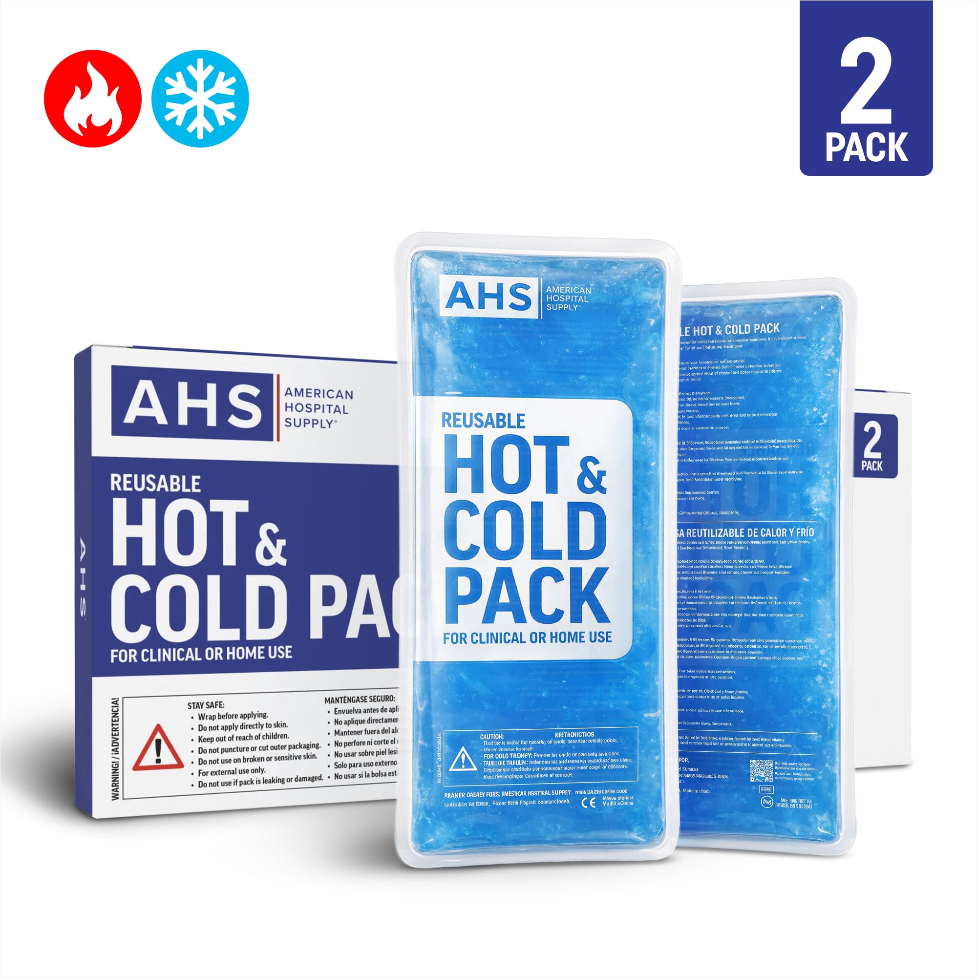Reusable Ice Pack for Injuries, Hot & Cold Flexible Gel Pack for Knee, Shoulder & Back Pain Relief, Microwave & Freezer Safe, 2 Packs – American Hospital Supply - Image 8